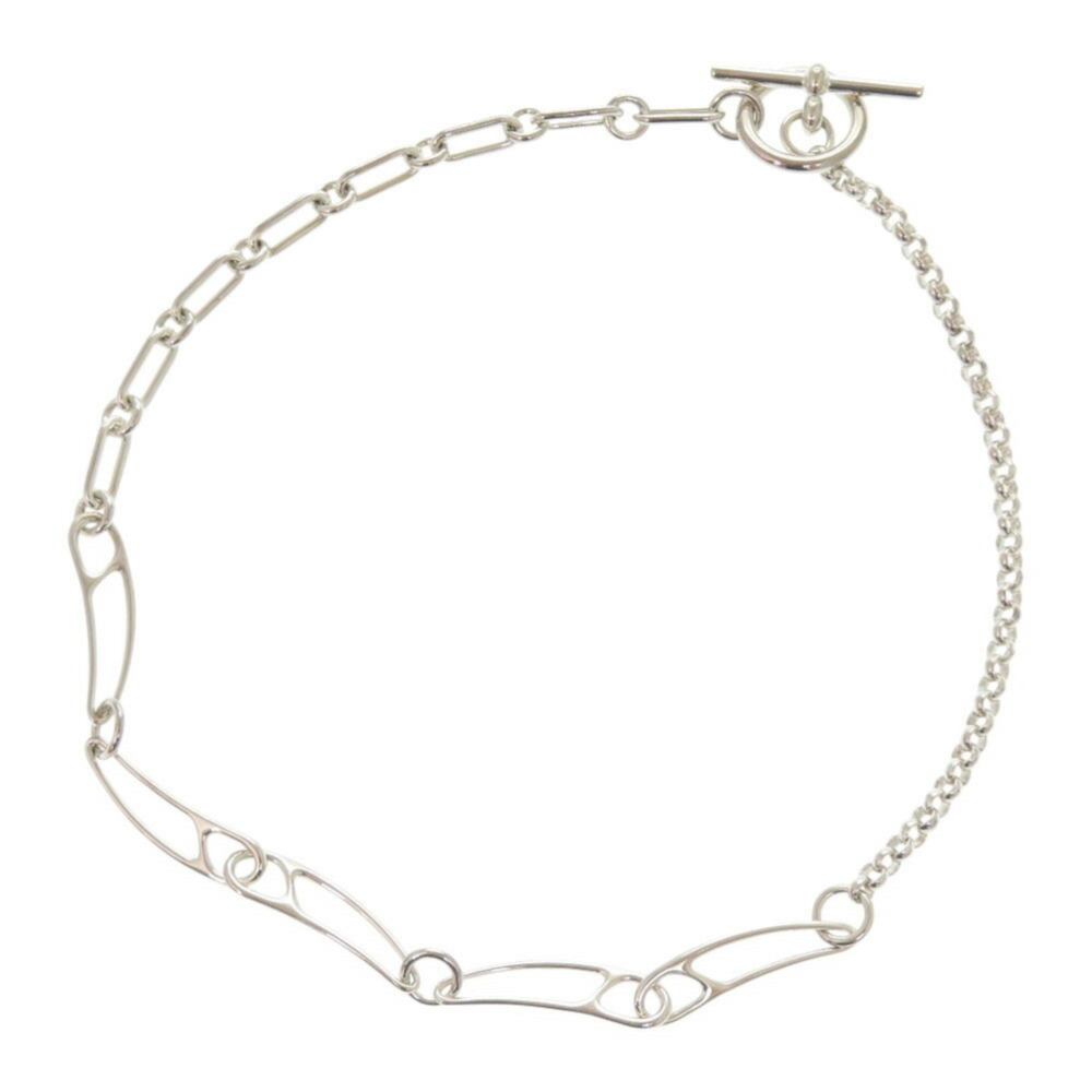 HERMES Silver Necklace